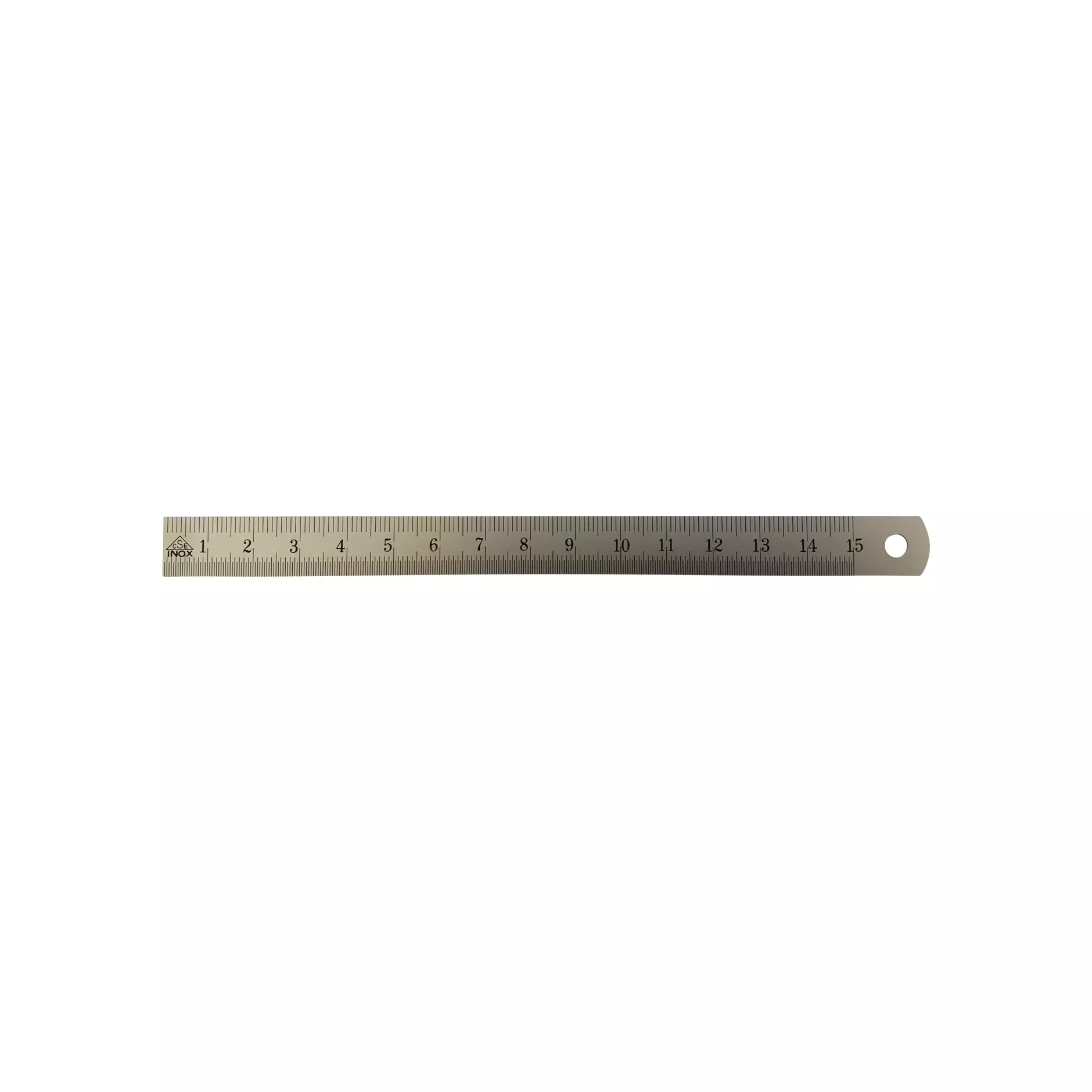 Règle en acier inox chromé mat 150