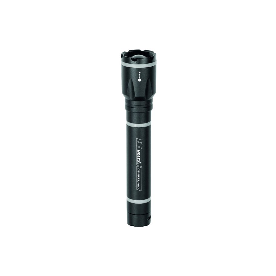 HOLEX LED torch black with batteries 160 SFS