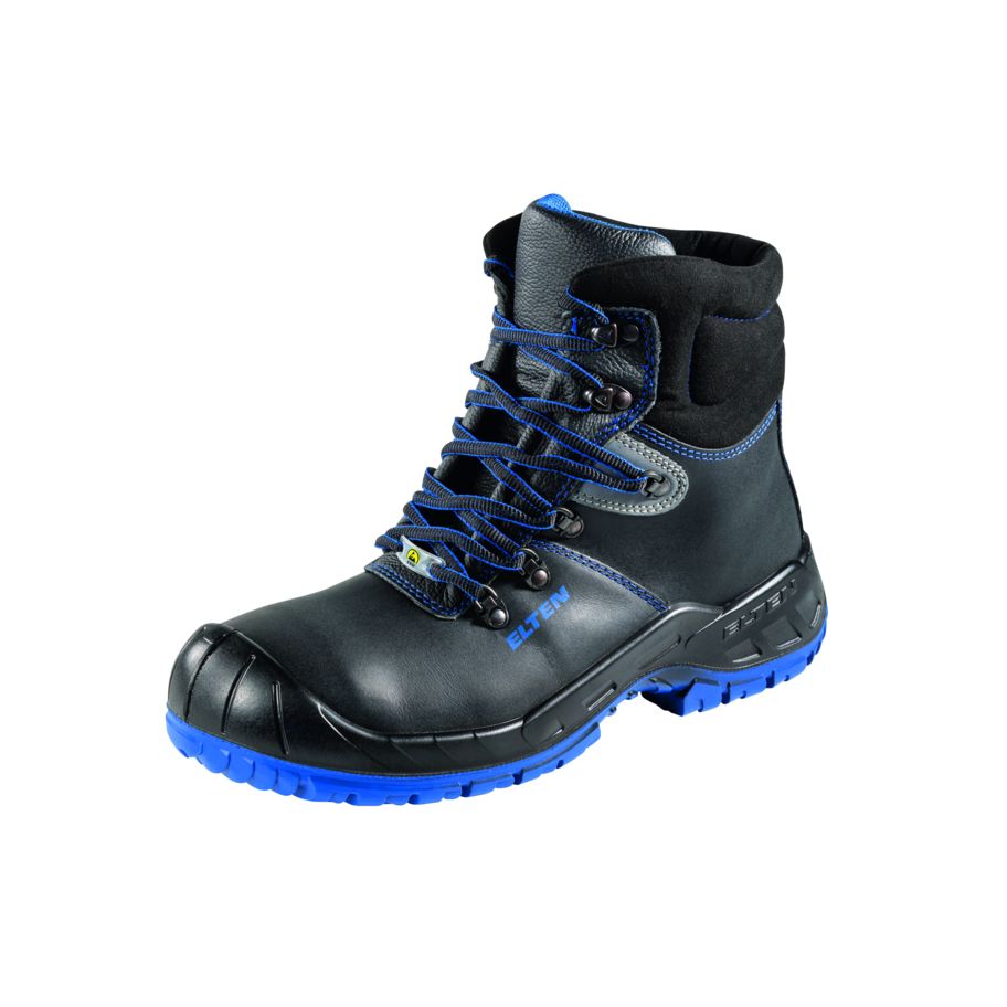 ELTEN Lace-up boot, black/blue ALESSIO Mid ESD, S3 38 | SFS