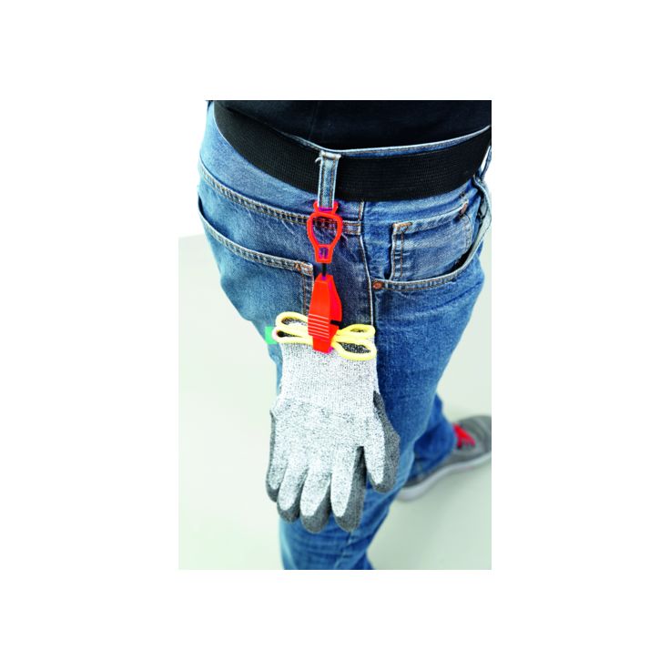 HOLEX Pinces porte-gants pour passant de ceinture RED