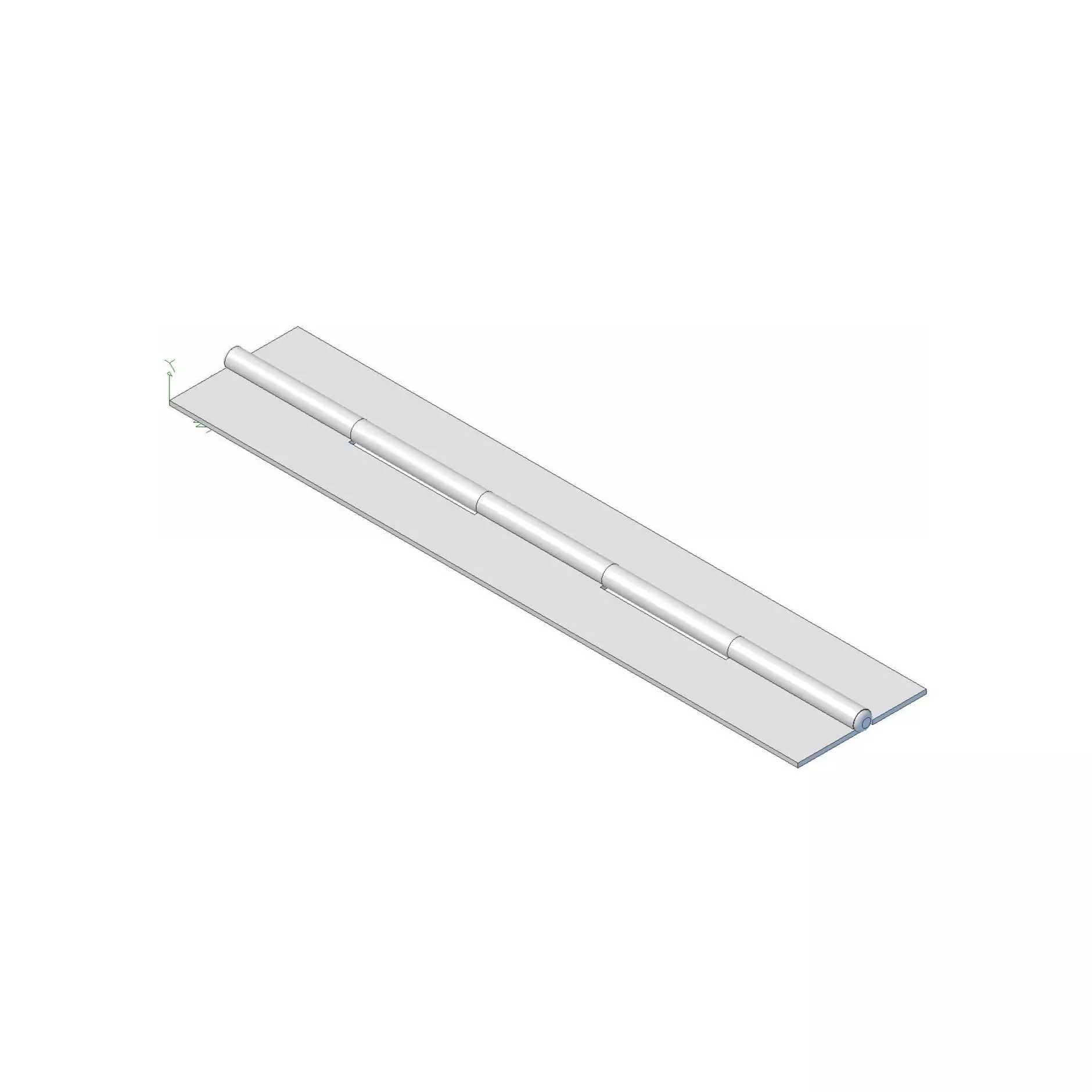 Stangenscharnier Stahl roh Dorn Messing ungelocht 2m