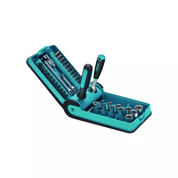 HAZET Steckschlüssel-Sortiment 1/4 Zoll-Vierkant 38-teilig