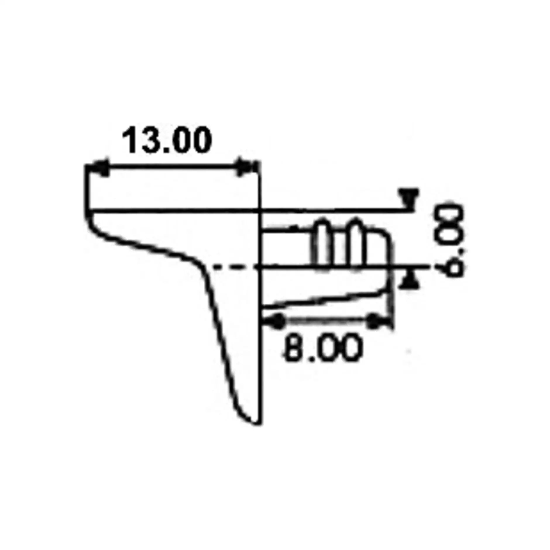 Tablarträger SECURY 5mm ohne Zapfen