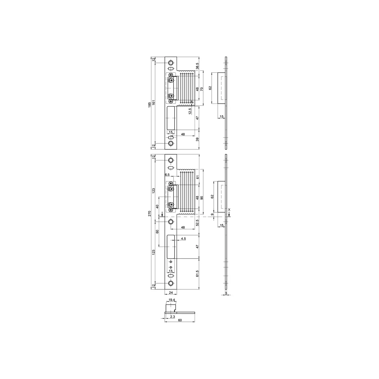MSL FlipLock VariFlex Gâche à talon BV-24421.R6233-29