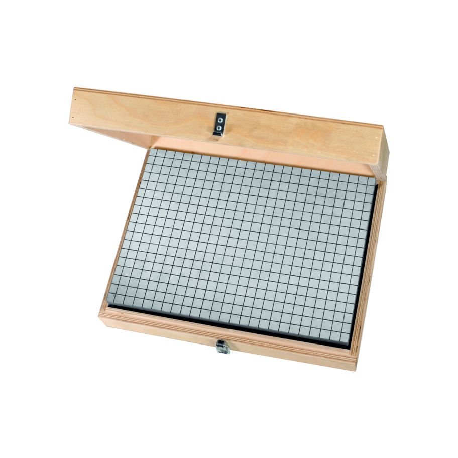 Planolith Duplex lapping and control surface plate in a wooden case SFS