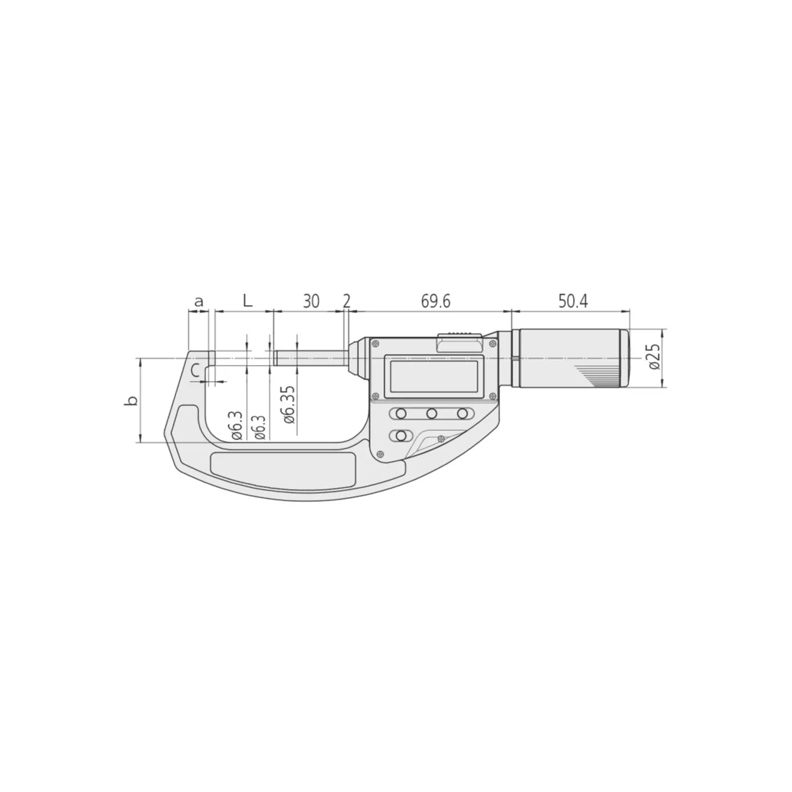 たまみ　0710 MITUTOYO Digitale Bügelmessschraube mit Datenausgang 0-30 mm