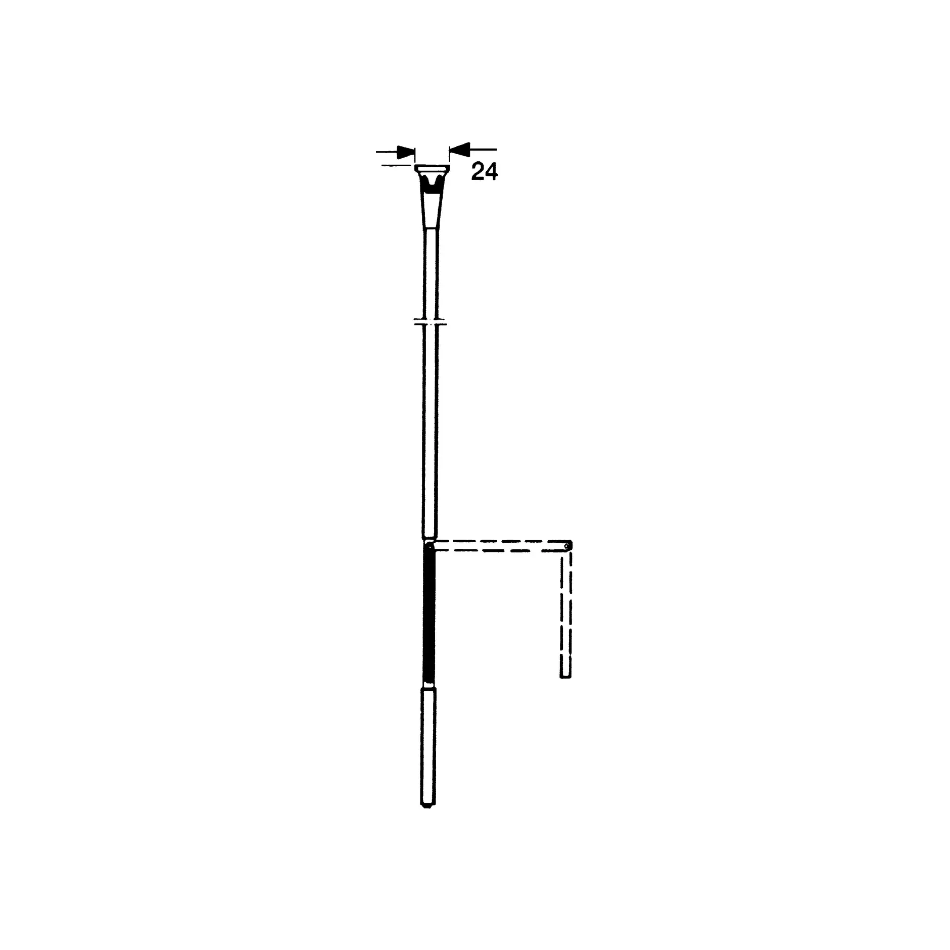 GEZE Kurbelstange OL 90 N 1,4m abnehmbar weiss