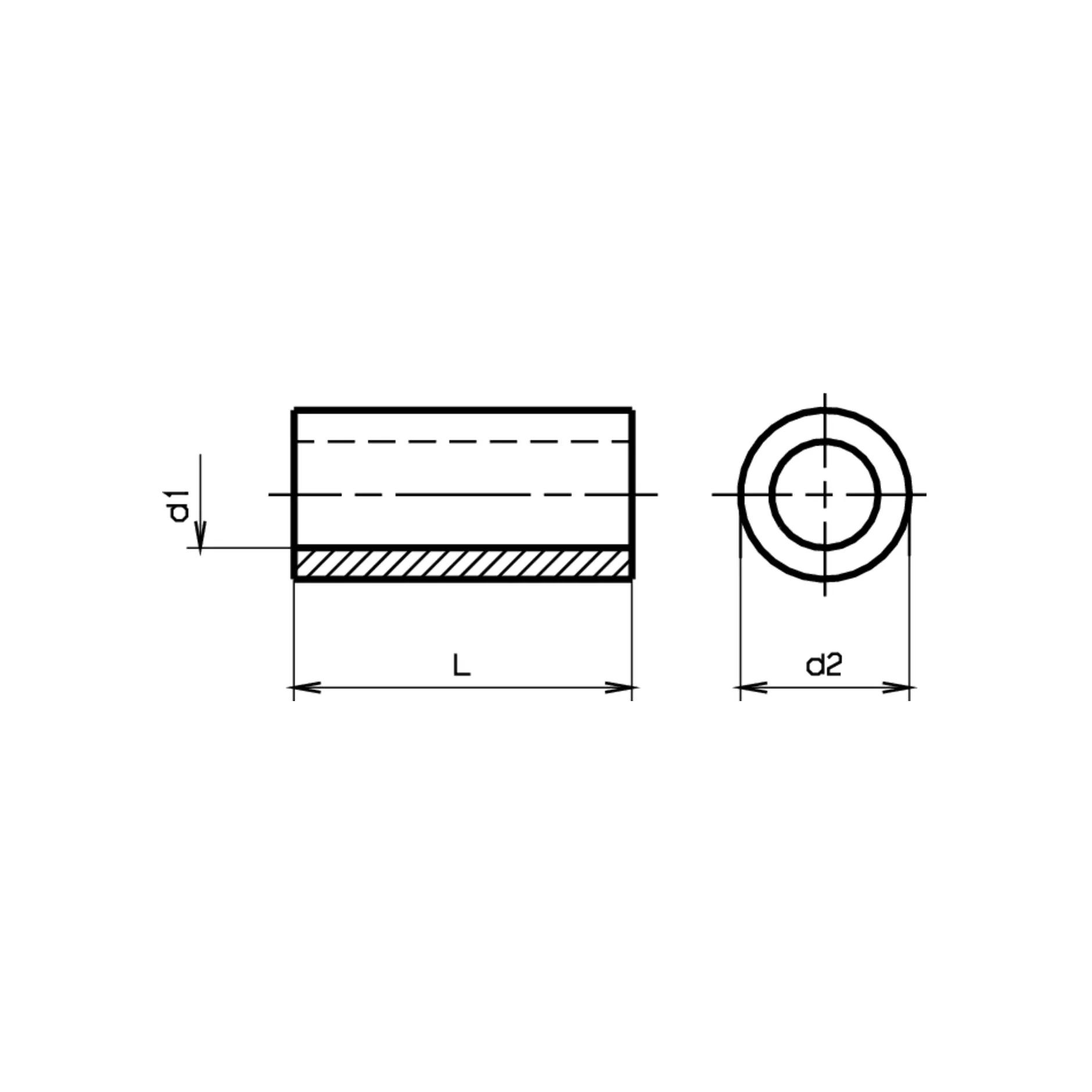 Distanzh�lsen rund Polyamid 6.6