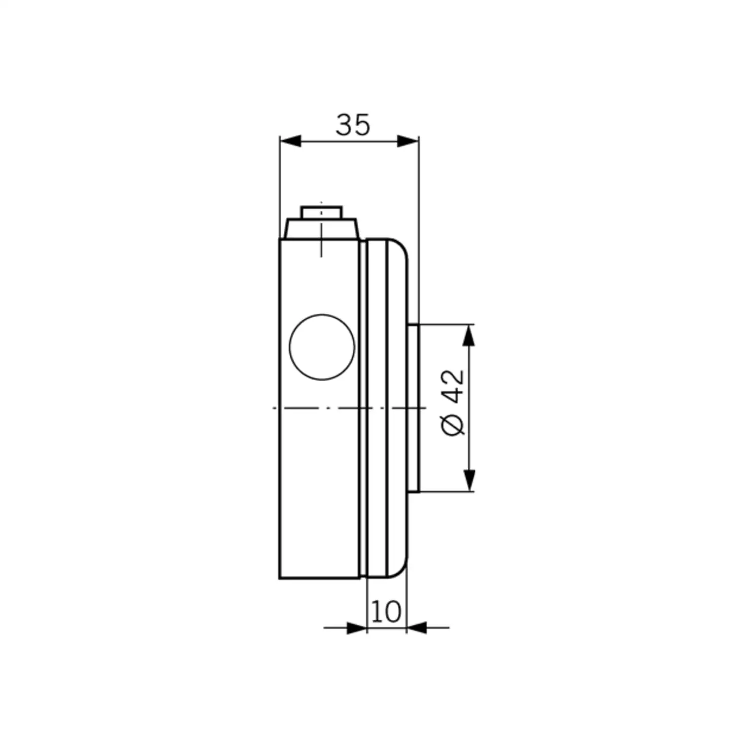dormakaba Aimant d'adhé. EM500 A bl 85x85mm 24V AC/DC 400NM