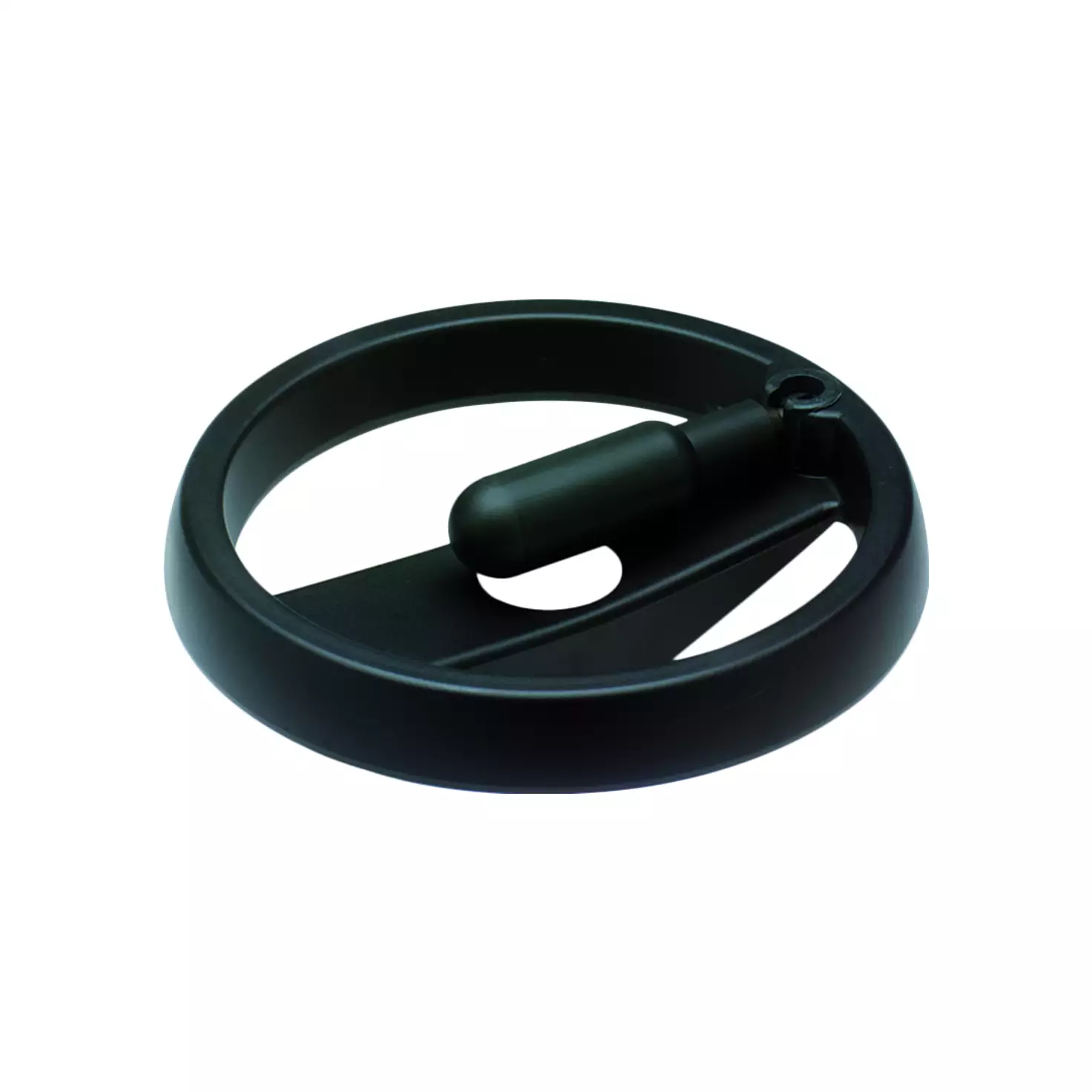 ELESA 2-Speich.-Handrad Umleggriff PP sw/Al VRTP+IR