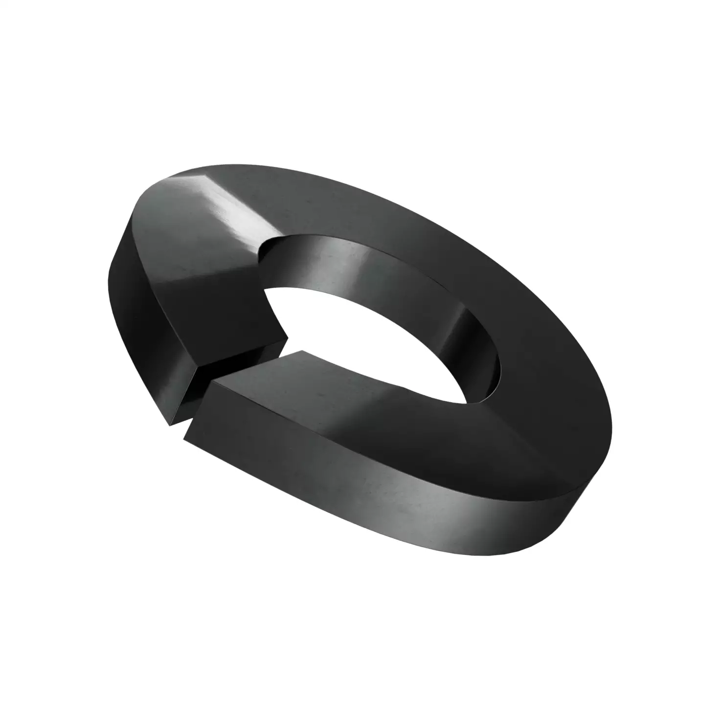 Federringe DIN 128A-Stahl schwarz