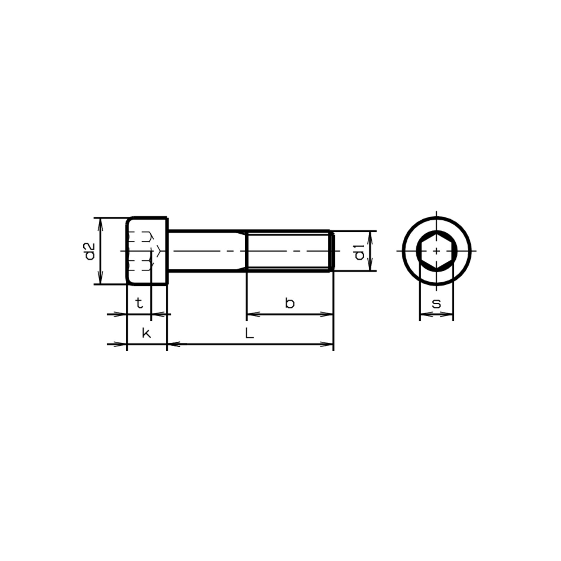 Cylinder screws hexagon socket partial threaded ISO 4762-stainless A2 | SFS