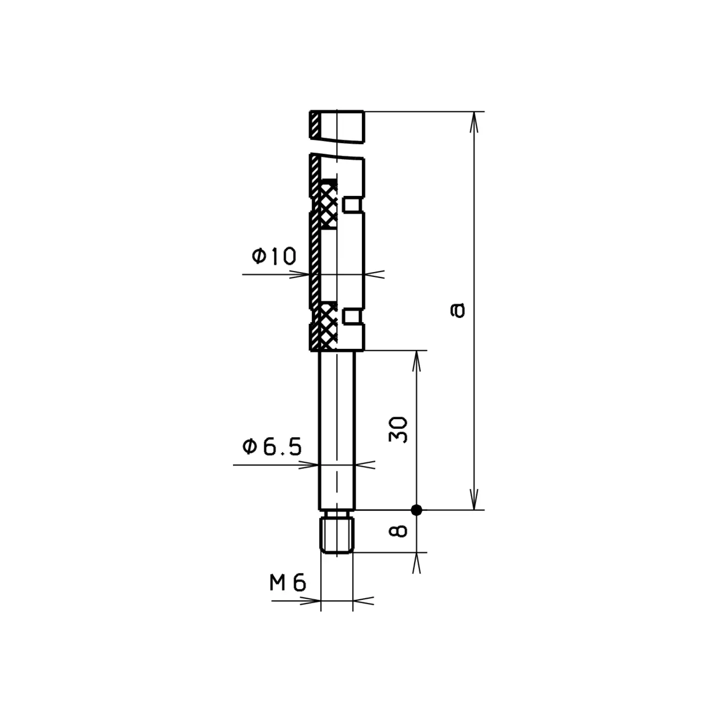 G-U BKS Treibriegelstange oben B9006 Gewinde M6