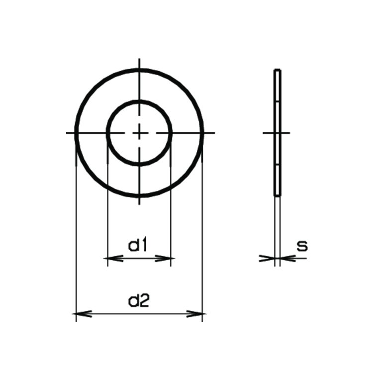 4 Stück M12 Passscheiben/ Stützscheiben  DIN988  Ø 12 mm versch Stärken A2 