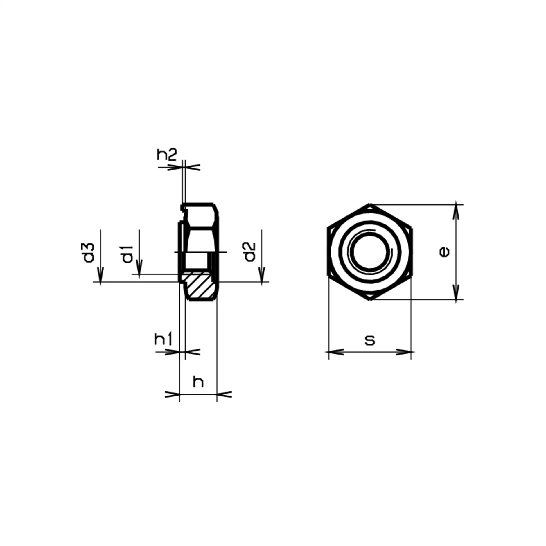Ecrous hexagonaux � souder DIN 929-A4