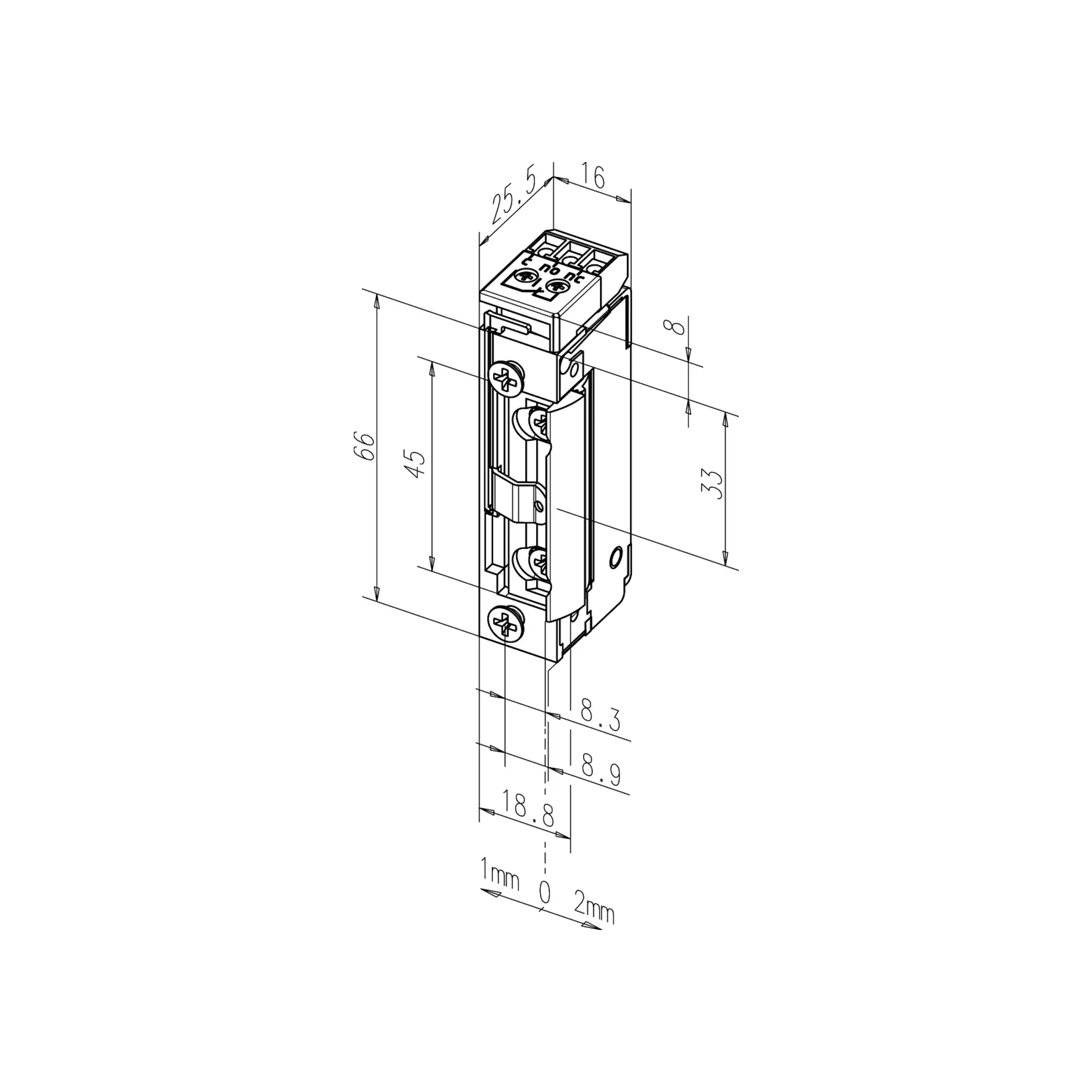 effeff Türöffner 118 RR FaFix 10-24V AC/DC Rückmeldekontakt