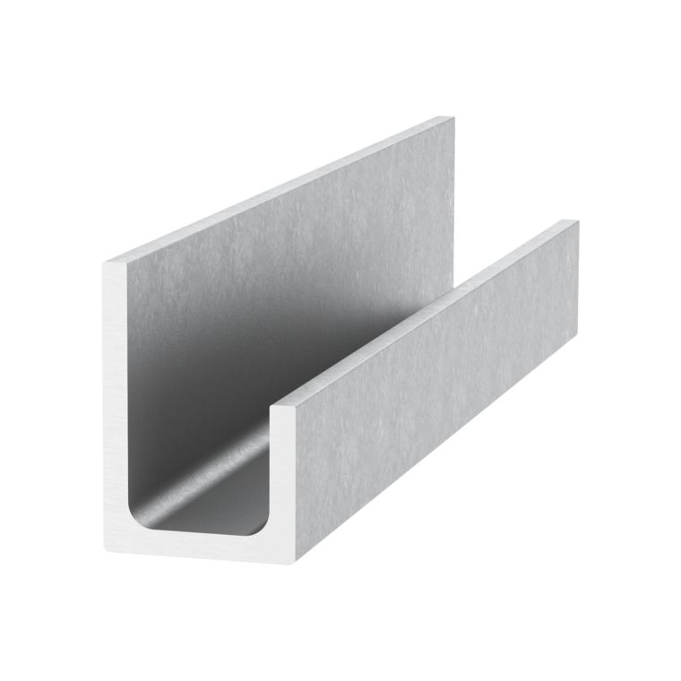 Profil U aluminium brut 22x15x12x2mm 6,5m
