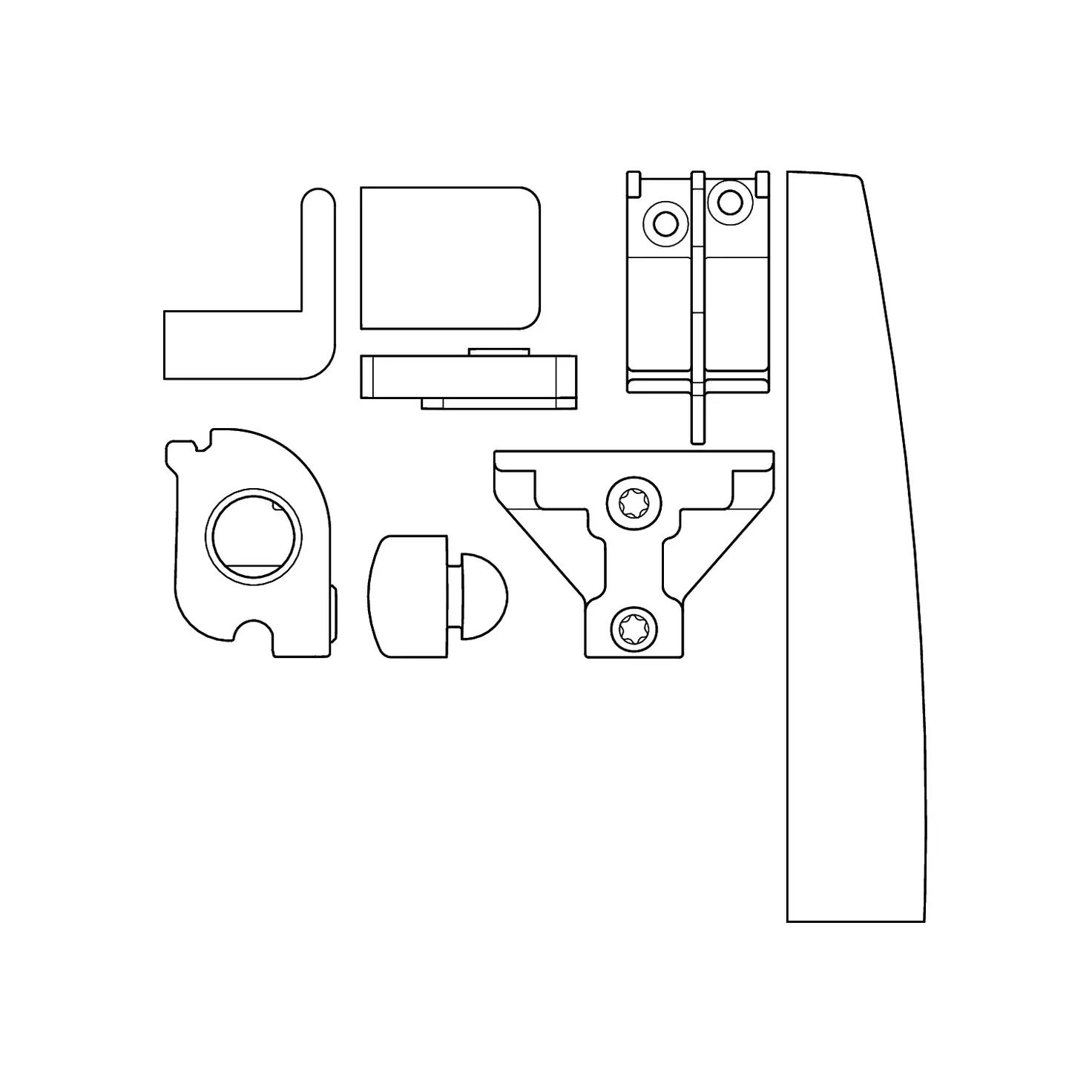HAUTAU ATRIUM SP Accessoires pour rail de  roulement/guidage