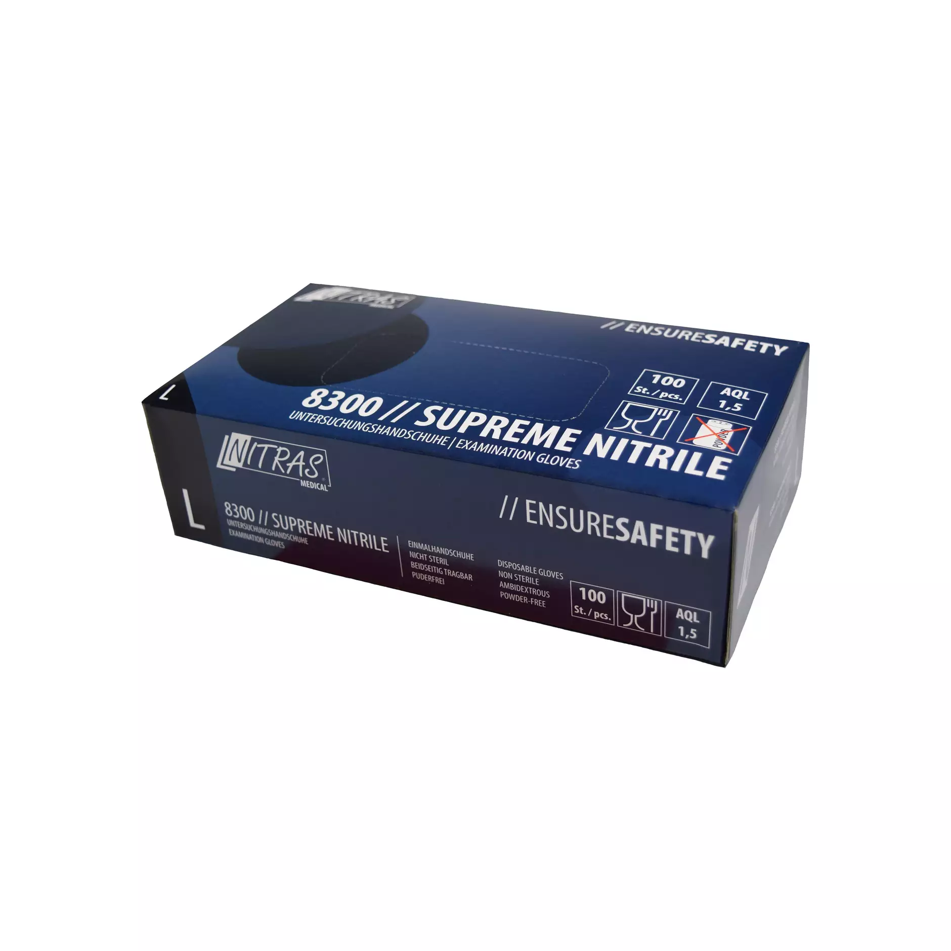NITRAS Einweghandschuh-Set Nitril 8300 Gr. M (8)